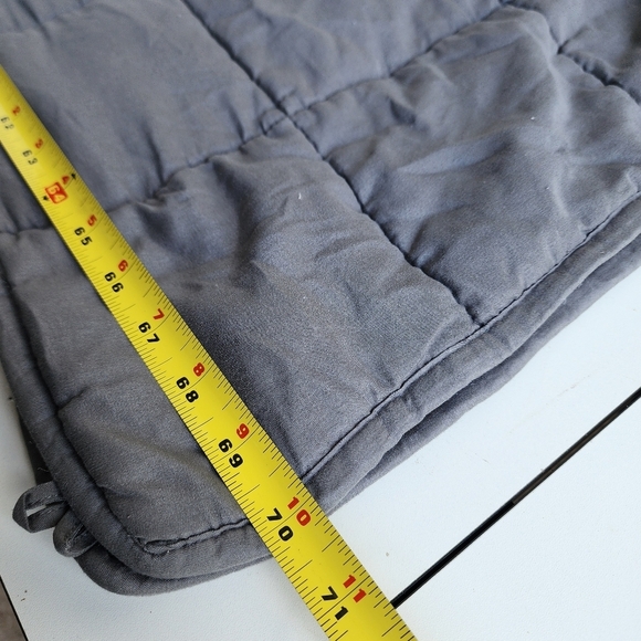 9.5 lbs Weighted Blanket Adult Gray Super Soft Crystal Cover Glass Bead 47"x70" - Picture 5 of 10